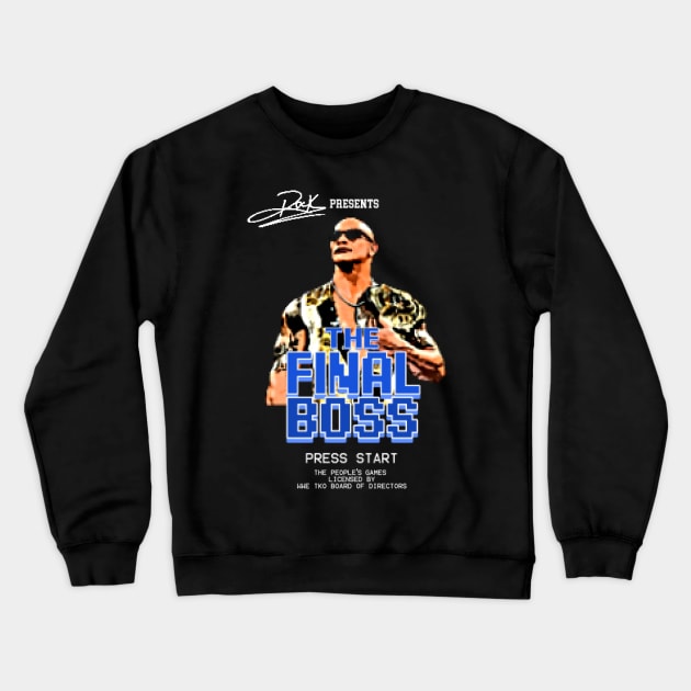 The Final Boss Video Game Crewneck Sweatshirt by Meat Beat